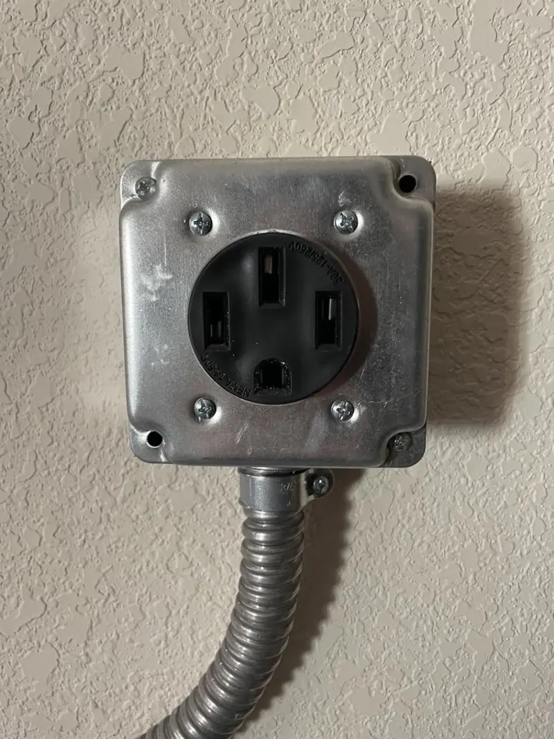 NEMA 14-50 outlet installed for Electrical Panel Upgrade in Carolina Beach